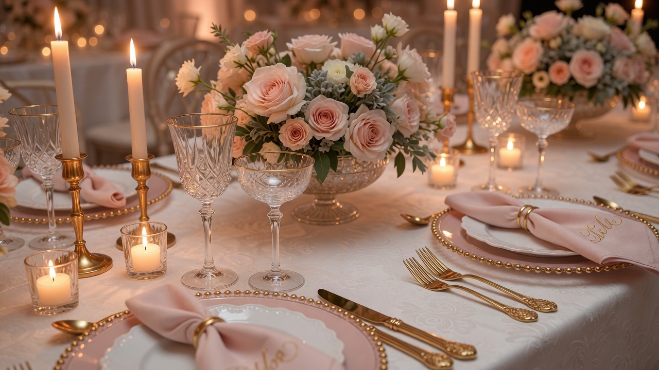 Wedding table styling